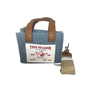 True Religion Denim Mini Purse + Shoulder Strap -Not Sure Ever Used Washed Jeans